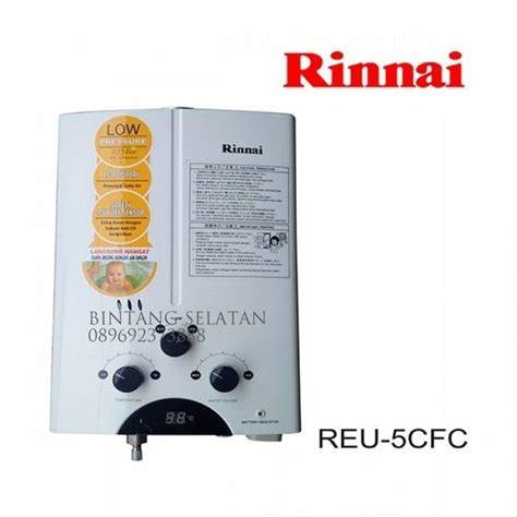 Selain itu, dengan menggunakan pemanas air gas. Jual Murah Pemanas Air Water Heater Rinnai 5t Gas REU 5CFU ...