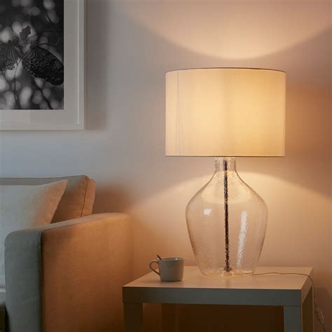 Free shipping on orders over $49. ALLANIT Table lamp, white, glass. IKEA Canada - IKEA | Glass table lamp, Table lamp, Lamp