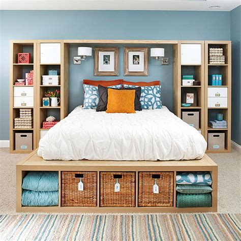 Do you need some ideas to spice it up your nightstands at your bedroom? 25 Creative Ideas for Bedroom Storage - Hative