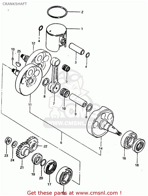 Suzuki rm 250 owner's service manual 230 pages. Suzuki RM250 1983 (D) CRANKSHAFT - buy original CRANKSHAFT ...