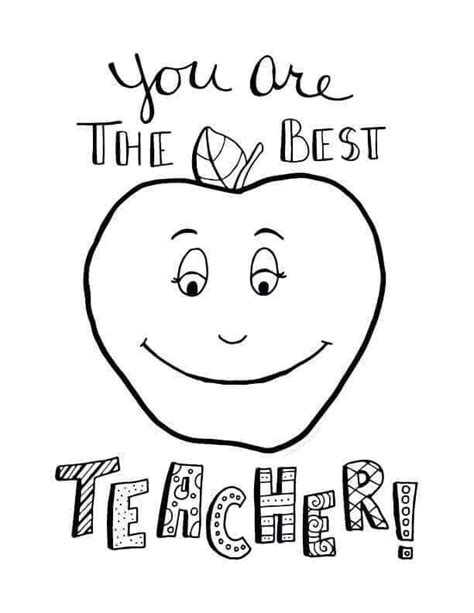 Click on one of the images below to open the teacher appreciation coloring pages pdf (8 total designs). Teacher Appreciation Week Coloring Pages Collection - Free ...