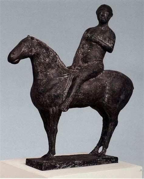 Sculptures, paintings, drawings and engravings. Marino Marini. Cavaliere, 1945. Bronzo, cm. 105x100x36 ...