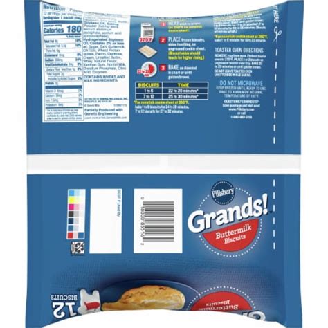 Some quick facts about pillsbury grands, buttermilk biscuits by refrigerated dough. Fry's Food Stores - Pillsbury Grands! Frozen Buttermilk ...