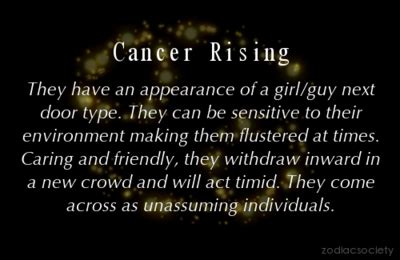 Cancer sun with libra rising impressionable and romantic if you are a cancer with libra rising, you are one of the most sociable of all cancerians, but you have a hard time keeping your balance in the face of hostility. dead on | Cancer rising, Astrology cancer, Cancer zodiac facts