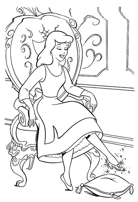 Free printable coloring pages for children that you can print out and color. Cinderella Coloring Pages