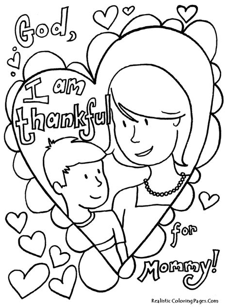 Our valentine's day coloring pages are free to download and share in your church, home, or school. Printable Mothers Day Coloring Pages | Realistic Coloring ...