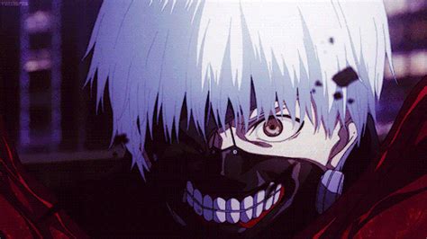 Tokyo ghoul imágenes graciosas y demás 3. gif goodbye blood anime hurt manga smile white hair anime ...