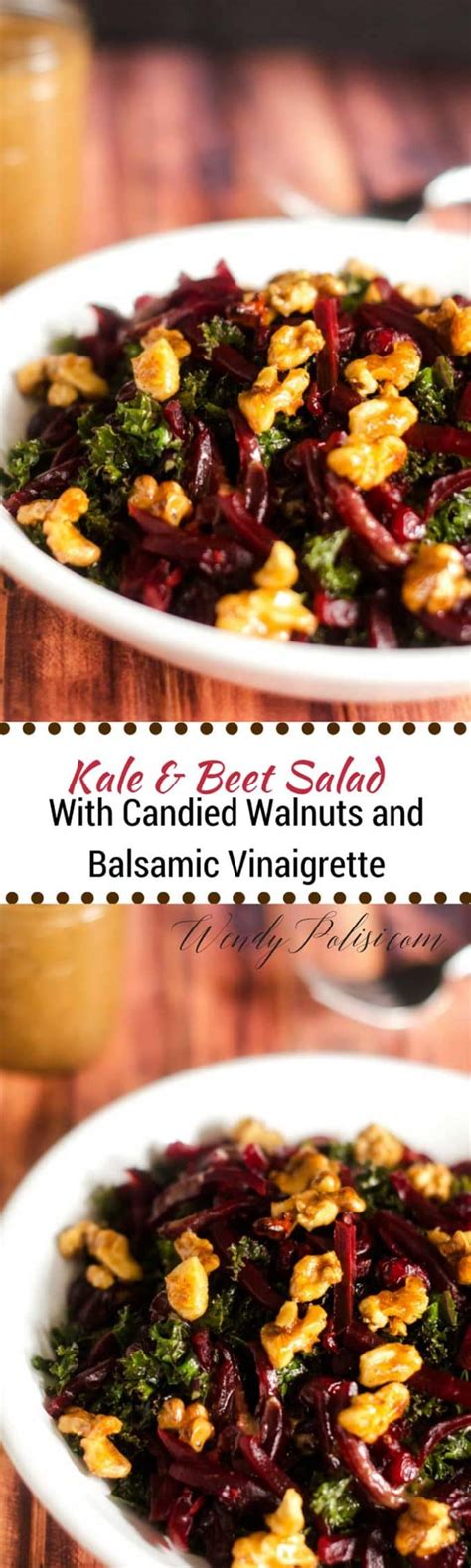 How to make chicken salad with grapes. Kale & Beet Salad with Candied Walnuts and Balsamic ...