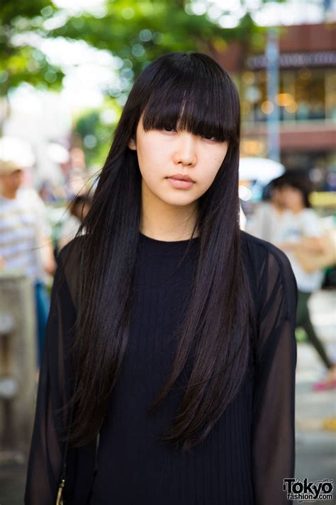 Great eyebrows come at a great cost, usually that of regular full leg waxes. Japanese Fashion Model's All Black Minimalist Fashion ...