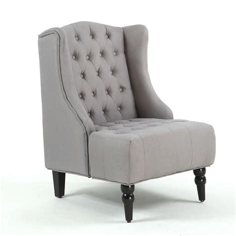 | skip to page navigation. NEW Modern Wingback Accent Chair Diamond-Tufted Linen ...