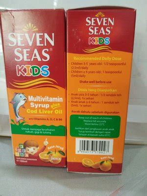 Made with real orange juice, this delicious orange flavoured liquid is a tasty way to get the daily requirement of these. Jual Seven Seas Kids Multivitamin Syrup dengan Cod Liver ...