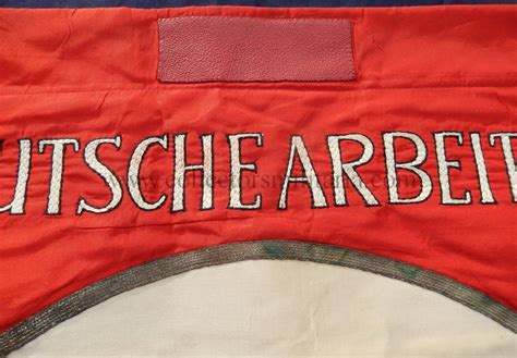 Constructed mainly from red, white and black silk. DEUTSCHLAND ERWACHE STANDARD FLAG