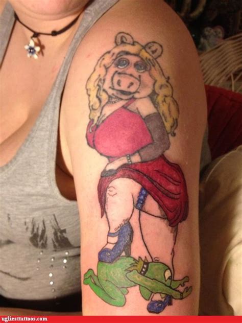 He continues to star in the muppet movies and makes numerous tv appearances. Ugliest Tattoos - miss piggy - Bad tattoos of horrible ...