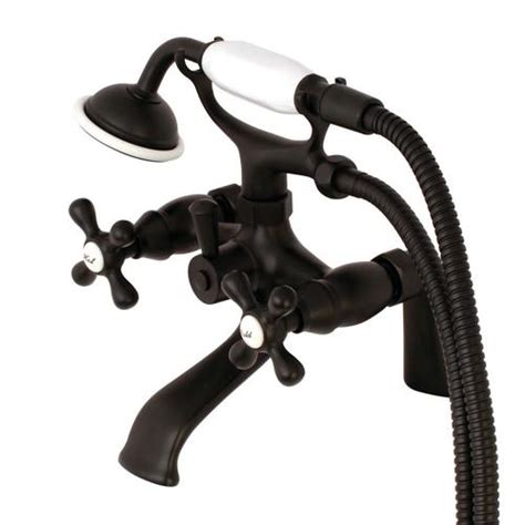 A wide variety of bathtub faucet handles options are available to you, such as style, project solution capability, and valve core material. Kingston Brass Vintage Matte Black 3-Handle Residential ...