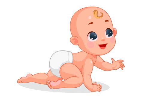 Cute baby crawling - Download Free Vectors, Clipart Graphics & Vector Art
