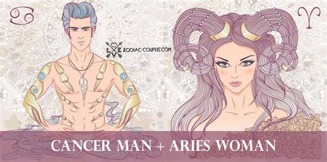 Crabs, the symbol for cancer, is good at presenting this image; Aries woman and Cancer man: Celebrity Couples and ...