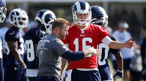 Los angeles rams head coach sean mcvay just proposed to his smokin' hot ukrainian model girlfriend, veronika khomyn. Jared Goff Mcvay Girlfriend : Rams Sean Mcvay Vague About ...