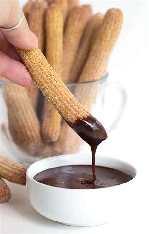 Heat oil for frying in a deep fryer or deep pot to 375 degrees f (190 degrees c). Baked Churros Recipe | churros from scratch | Cookie Dough ...