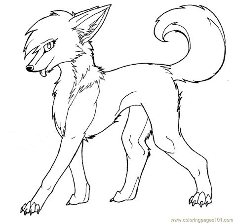 Free (to color only) wolf and pup line art by natsumewolf on deviantart. Coloring Pages Female Wolf (Mammals > Fox) - Free ...