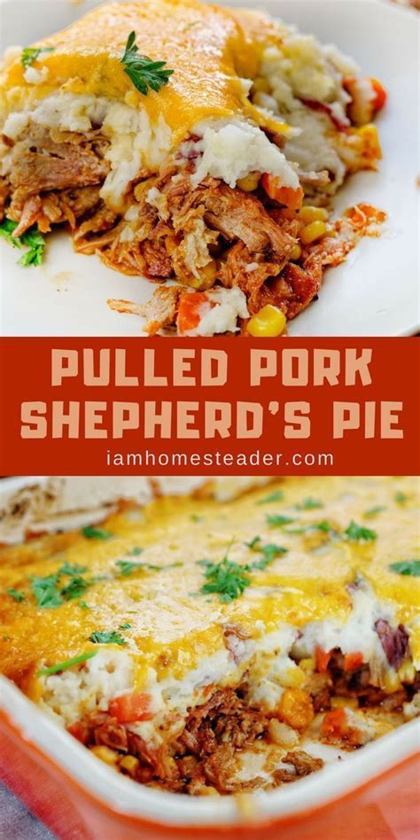 Don't let your leftover pork go to waste. Pulled Pork Shepherd's Pie | Recipe | Easy Homeschool ...