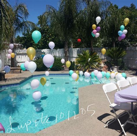 Buy pool party theme decorations & more. Pool party, balloons, sweet 16 | Pool party outfits ...