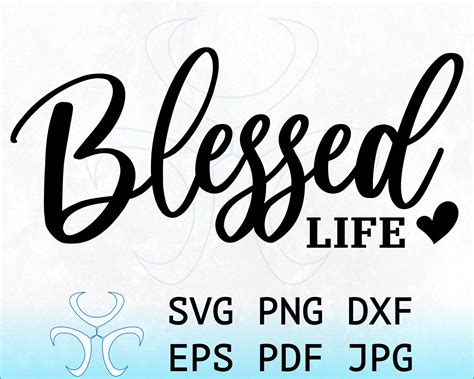 Blessed Life Svg Files for Cricut Christian Svg Wall Art | Etsy