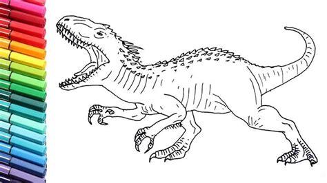 Indominus rex is a fierce legendary hybrid in jurassic world: Awesome Coloring Page Of Indominus Rex that you must know ...