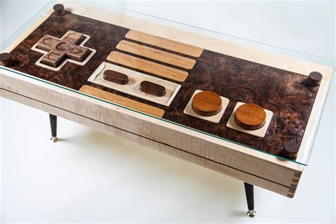 This table top is professionally printed on top quality vinyl. Functional Wooden NES Controller Coffee Table Available ...