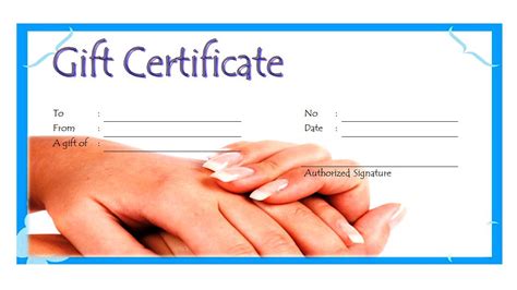 Download nail salon gift certificate template 7+ beautiful designs free pdf & word format Gift Certificate Pedicure Template Word : 25 Gift ...