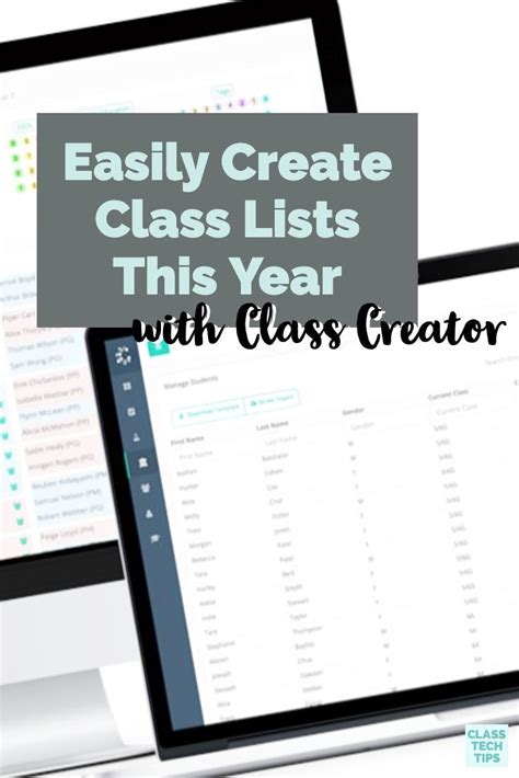 Learn more about creating engaging assessments for your students. Easily Create Class Lists This Year with Class Creator ...
