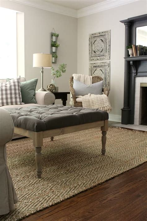 Shabby chic upholstered and painted design. 25 Best DIY Farmhouse Coffee Table Ideas and Designs for 2020