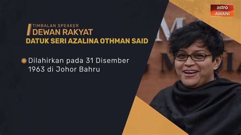 Terdahulu, perdana menteri, tan sri muhyiddin yasin, membawa usul supaya azalina menggantikan kor ming, dan usul disokong oleh. INFOGRAFIK Timbalan Speaker Dewan Rakyat, Datuk Seri ...