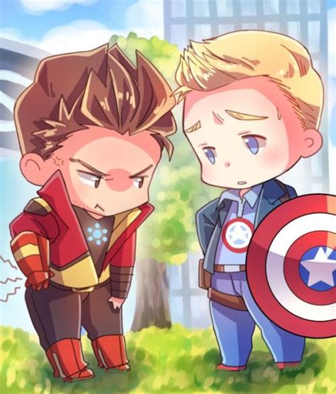 A sneak peek of my piece for @stevetonyzine ! Tony and Steve - Avengers Academy | Dibujos marvel, Arte ...