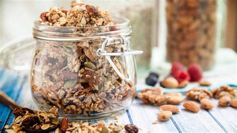 While granola can be purchased at the store, a simple recipe can be made at home that will contain 2 1/2 exchanges of starch and one exchange of fat. Grain-Free Granola Recipe - Gluten-Free | MaxLiving