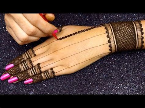 Gol tikki mehndi designs for back hand images : Rakhi 2020 very easy mehndi design for back hand | Eid ...