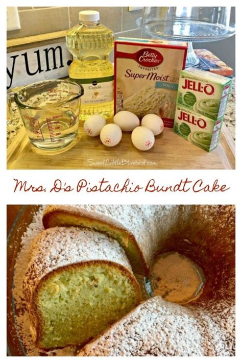 Cardamon and rosewater pistachio bundt cake. Mrs. D's Pistachio Bundt Cake | Pistachio bundt cake ...