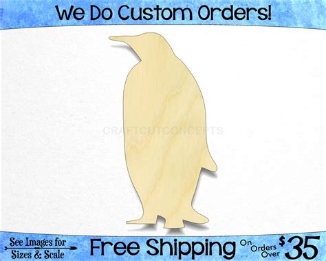 Emperor Penguin Shape Large & Small Pick Size Laser Cut | Etsy