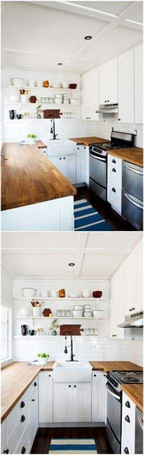 The three sides allow for little walking room. Kitchen renovation on a budget before and after ceilings ...