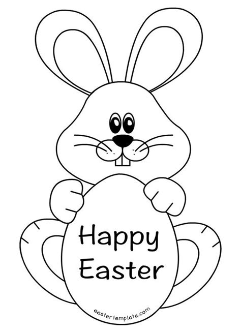 We have 3 templates for you to choose from, a front face bunny template, a side profile bunny template and a front bunny template. Happy Easter Bunny - Easter Template | Easter bunny ...