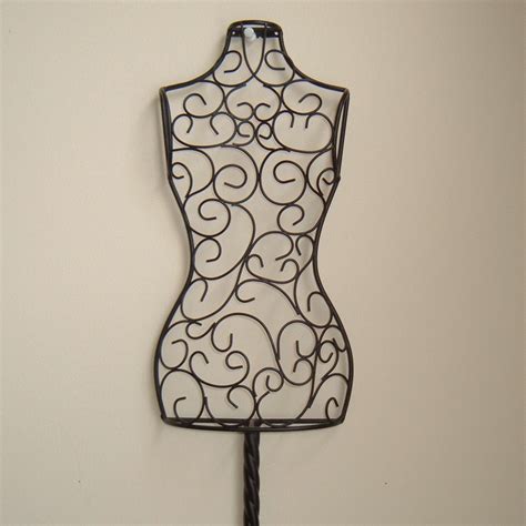 Decorative black metal frame mannequin, excellent solid construction. black metal dress form