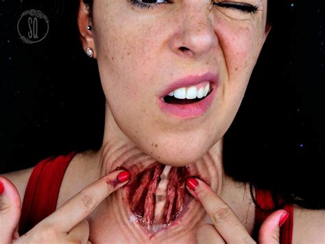 Learn how to switch from. Open Throat special effects makeup tutorial - Silvia Quirós