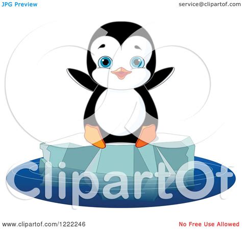 Ice ice baby (club mix). Clipart of a Cute Baby Penguin Sitting on Floating Ice ...