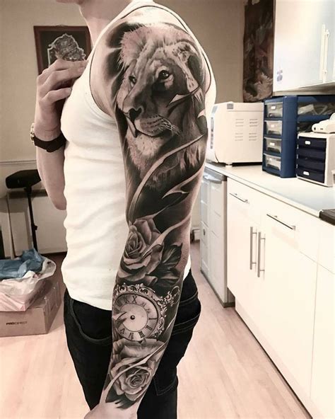 Lion tattoo design is usually a roaring lion picture, lion's head only, the entire body of a lion, the lion king 18+ black and white leg sleeve tattoos. Pin by Nana Quophi on Tattoo men | Lion tattoo sleeves, Black and grey tattoos sleeve, Best ...