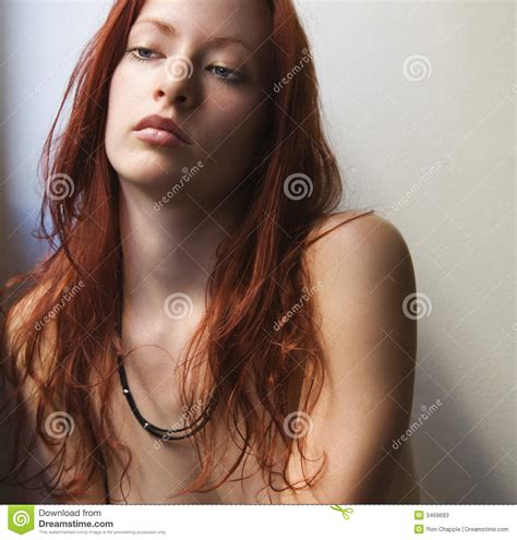 Gorgeous redhead milf 32121 min. Bare skin woman. stock image. Image of indoors, skin ...