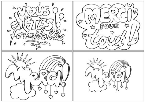 Coloriages "Merci" à imprimer! - Allo Maman Dodo