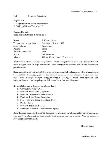 Sebelum ke pembahasan utama mengenai contoh surat lamaran kerja , sebaiknya kita ketahui terlebih dahulu format, cara, dan tips dalam penulisan surat lamaran kerja. Contoh Surat Lamaran Kerja Rumah Sakit Siloam Palembang ...