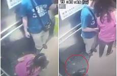 piss woman mall peeing video taking coconuts lift hong kong kok mong viral goes pee 46pm time