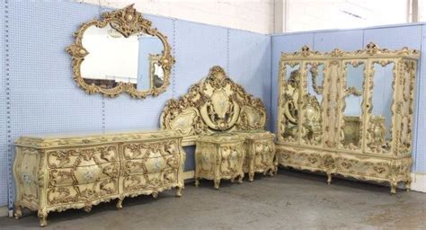 Baroque bedroom furniture midcentral info. Cellini Rococo Baroque Paint Decorated Bedroom Set