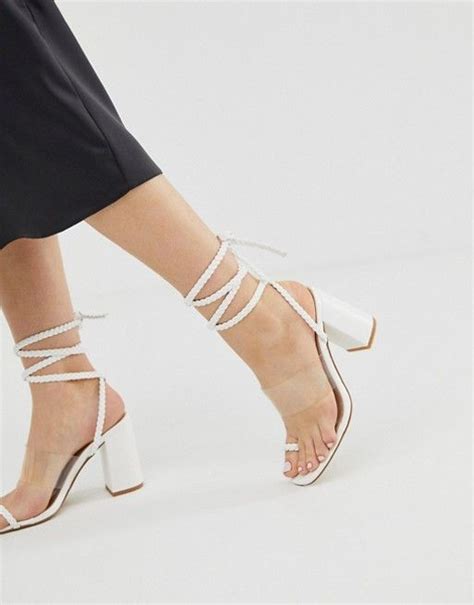 Mia isabella is the hottest shemale. Public Desire Mia white clear detail ankle tie heeled ...