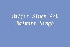 We did not find results for: Baljit Singh A/L Balwant Singh, Peguambela dan Notari Awam ...